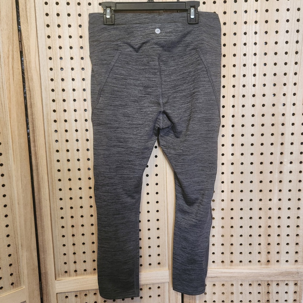 AVIA Leggings Womens Small 4-6 Yoga Gym Exercise Gray Black Stretch Mesh Pocket - Picture 4 of 7